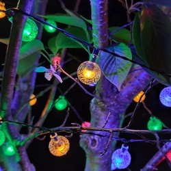 50 LED Flower Blossom Solar String Lights Solar Powered Cherry Blossom Sakura