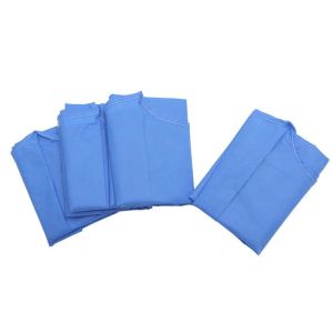 Impervious Disposable Surgical Gown Fluid Proof Knitted Cuff Sleeve Standard