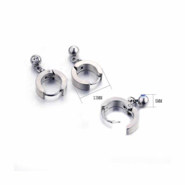 Latest Designs Surgical Steel Small Crystal Huggie Jewelry Hoop Earrings Women For Girls