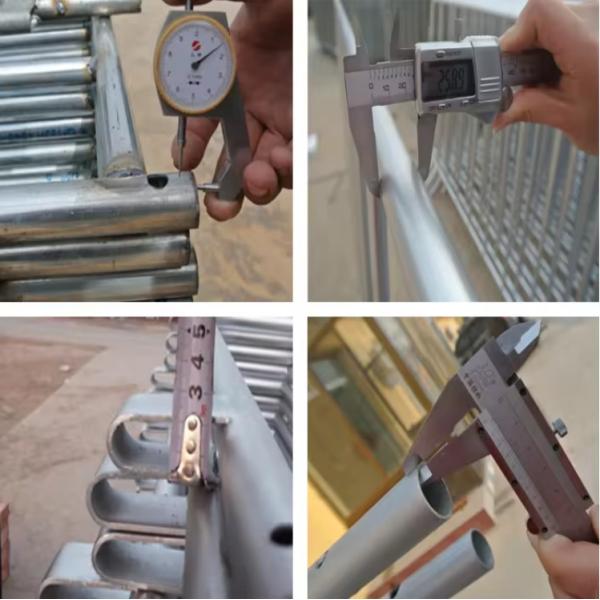 Hot Dipped Galvanized Removable Safety Barriers 2.1M Construction Crowd Control Fence
