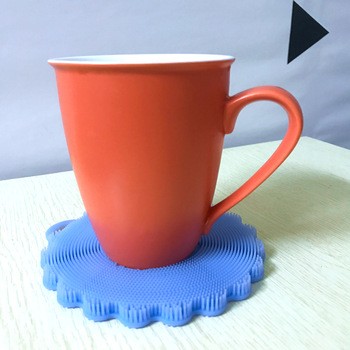 Kitchen Best Fancy Reusable High Quality Silicone Brush Cleaning Pad Circle Dishwashing Brush Cleaning Tool
