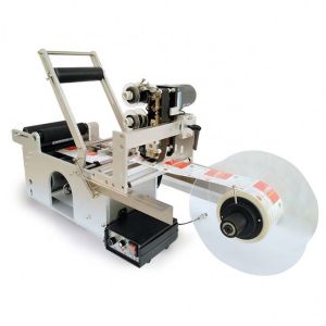 Quality Semi-Automatic Round Bottle Label Applicator with Date Printer for sale
