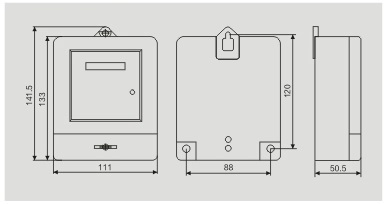 Anti Tamper Single Phase KWH Meter With Plastic Case 50 Rated Frequency