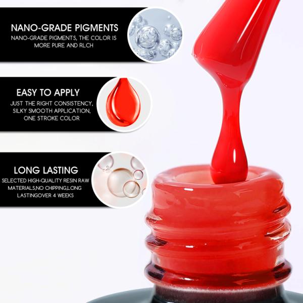 New Fashion Hot Sale OEM Available 2 In1 Color Matching Dry Fast Naturally Custom Logo Long Lasting Nail Gel Polish Set