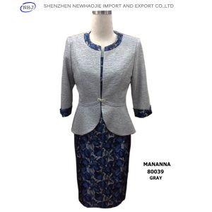 Fashion Ladies Suits Styles MANANNA 80039 Purple/Grey