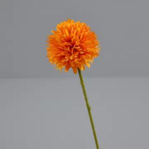 Hot Sale Artificial Single Chrysanthemum Branch Silk Marigold Ball PingPong