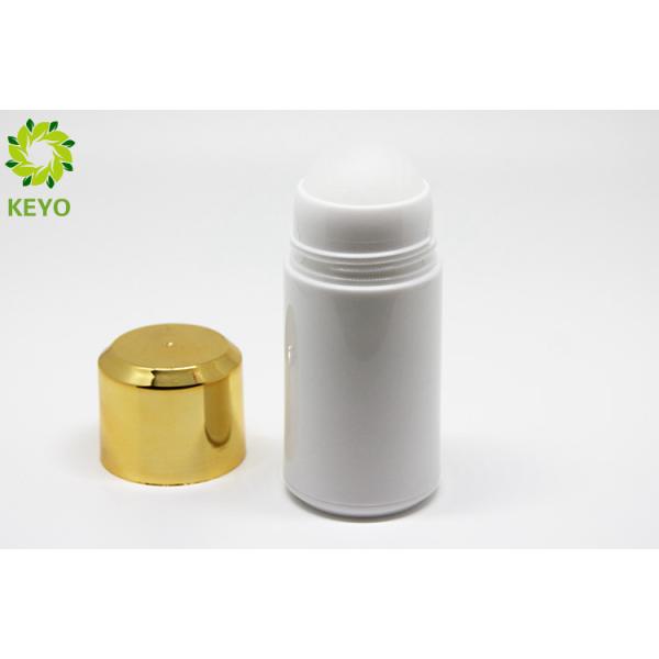 Round Plastic Antiperspirant Roller Bottle White Color Capacity 60g
