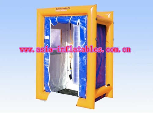 Portable Purple Square Kiosks With Digital Printing , Advertising Inflatables