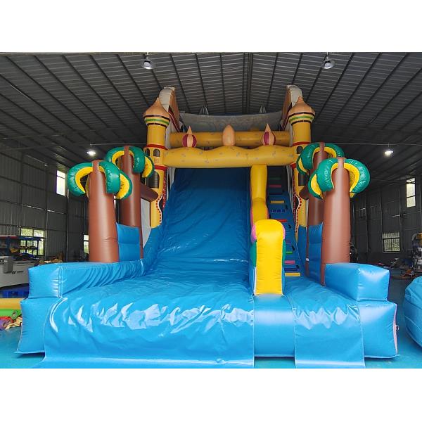 High Quality Outdoor Digital Printing Inflatable Slide Princess Lamp Of Aladdin Cartoon Inflatable Castle For Kids