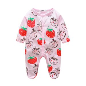 Wholesale rompers custom pattern print baby cotton clothes