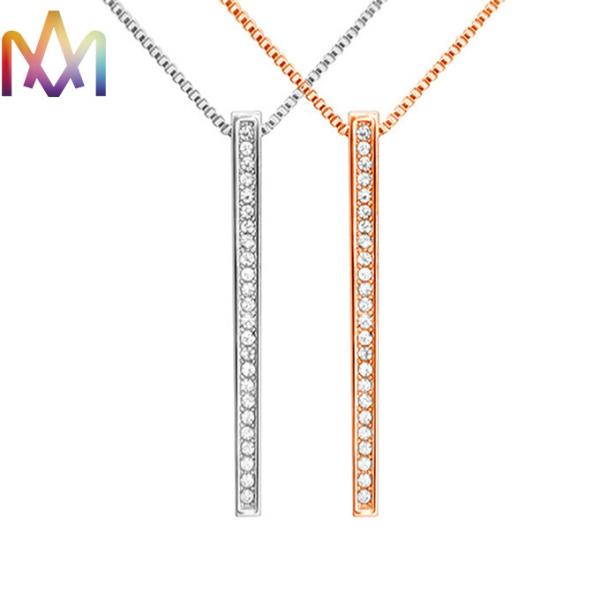 Buy Nickel Free SS304 Cuboid Bar Necklace Engraved at wholesale prices