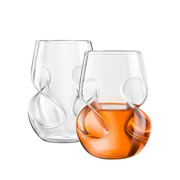 Buy Clear High Borosilicate Glass Cup 430ml Round Shape at wholesale prices