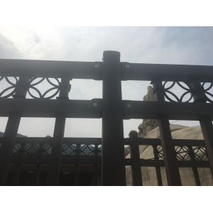 Boundary protection welded galvanized steel temporary picket fence tubular
