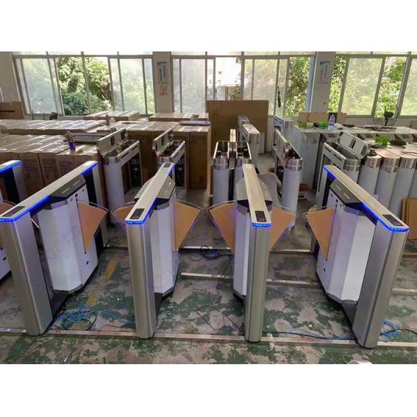 Anti Crush Thermal Detection Zkt Eco Single Lane Flap Barrier For Aquarium