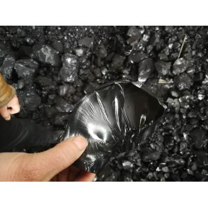 Black Solid Coal Tar Pitch Of Graphite Electrode 1.15 - 1.25 Relative Density