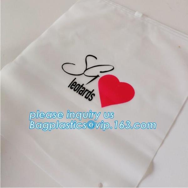 CPE Slider Top Zipper Bag For Swimwear Custom Printed Clothes Packaging Frosted