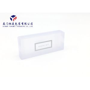 China Light Blue Matte PVC Small Clear Plastic Boxes Pack Shave Kit 10.3*2*4.3cm on sale