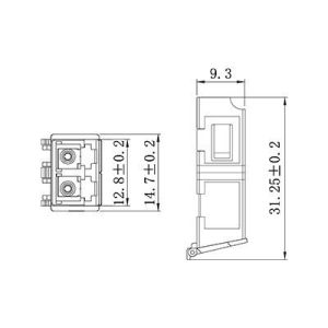 LC DX Avoid Laser Adapter , Optical Fiber Coupler Without Flange