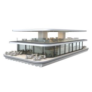 200 People Large Pontoon Houseboat Aluminum Party Boat double decker