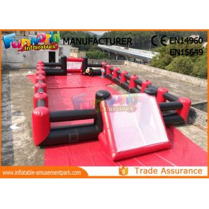 Fireproof Inflatable Soap Football Field With Digital Paiting EN71