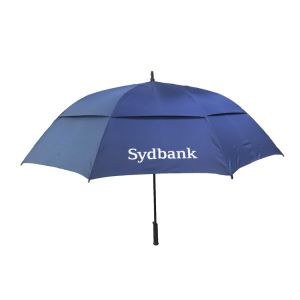 Windproof Straight Handle Fiberglass Frame Umbrella