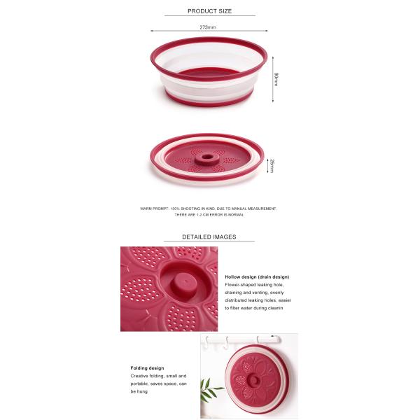 8.2" Collapsible Microwave Food Cover
