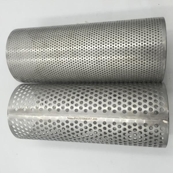 316 Stainless Steel Perforated Filter Tube 1.2m Length 1.5mm Thickness