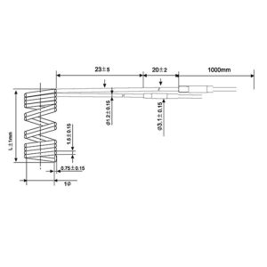Industrial heating element small coil heaters flat section 1.0X1.75 round pipe1