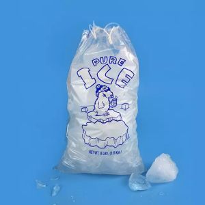 Biodegradable Transparent ICE Drawstring Printed Plastic Bag