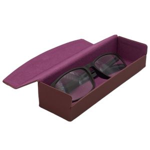 Luxury Handmade Leather Metal Reading Glasses Case