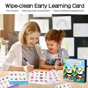 Spot Difference Learning Wipe Clean Flash Cards Pen Controlled