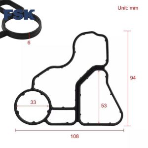 BMW Oil Radiator Gasket 11428637820 11428637821 Black Plastic