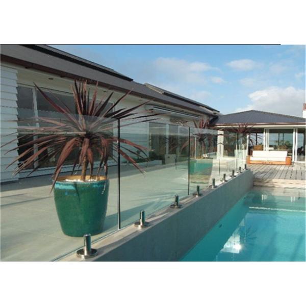 Free Design Frameless Glass Pool Fencing , Clear Swimming Pool Glass Fence