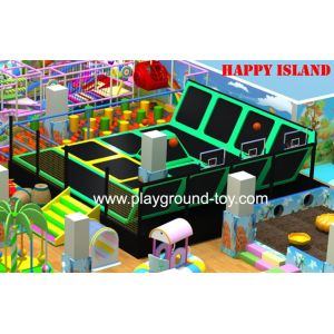 Quality Indoor Trampoline For Kids , Trampoline With Enclosure Jumping Products For Children for sale