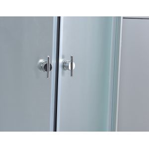 White Corner Sliding Shower Enclosure 900x900x1950mm