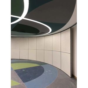Laminate Melamine Finish Movable Wall Partitions With Ceiling Wheels / Folding