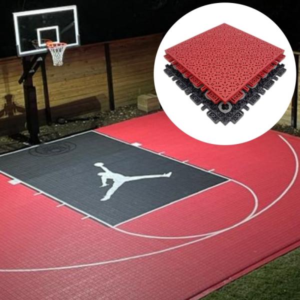 Buy Interlocking Basketball Court Tiles 340x340x18mm PP 10-Year Warranty at wholesale prices