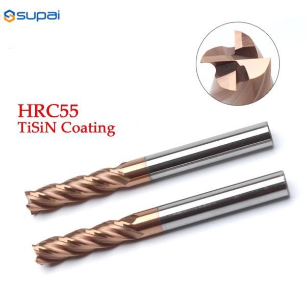 New Design 4 Flute Flat Square Milling Cutter Carbide End Mill Fresa for