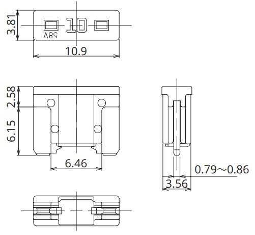 Low Back Profile Micro Auto Car Mini Blade Fuse 30A 58V Green For Infiniti Subaru Acura Mazda Automotive