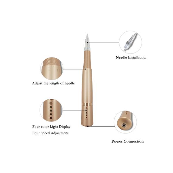 Gold Four Speeds Wireless Permanent Makeup Machine PMU Tattoo Pen