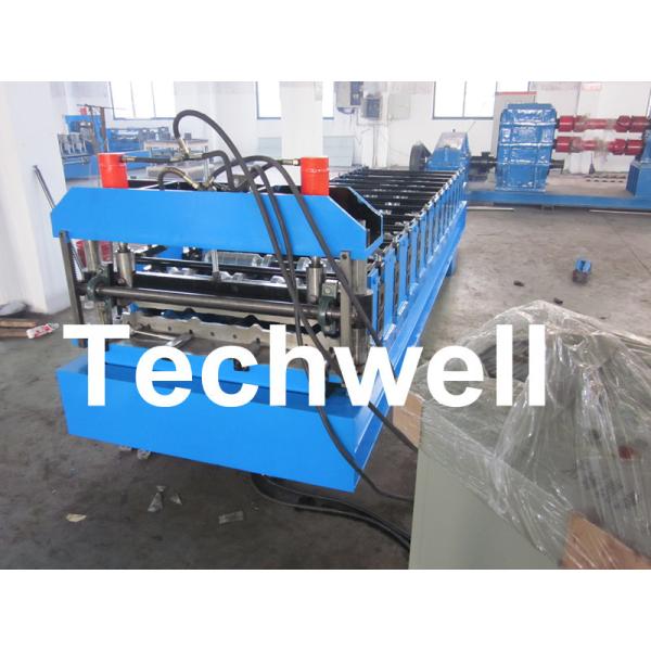 Galvanised / Color Steel Roofing Sheet Roll Forming Machine with Chain