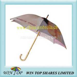 China 23 Manual Wooden Picture Photo Umbrella on sale