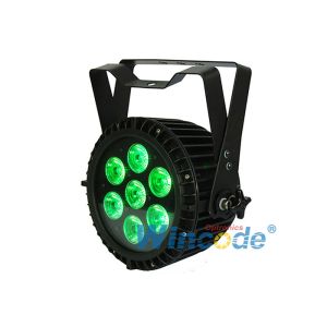 China High Power LED Par Light Quad Color 4 In1 RGBWA 7 X 10w Sound Active For Hotel on sale