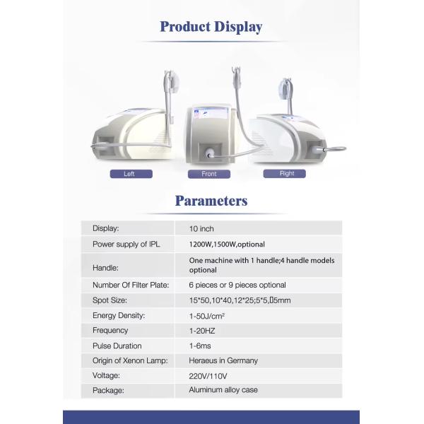 4 In 1 Elight Opt Ipl RF ND YAG Laser Machine Hair Removal NIR