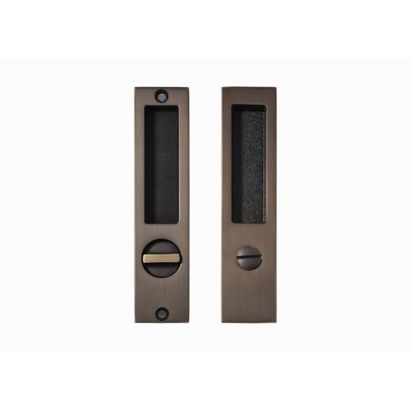 Brass Sliding Door Lock Set Handles Gold PVD Black For Interior Living Room Bathroom