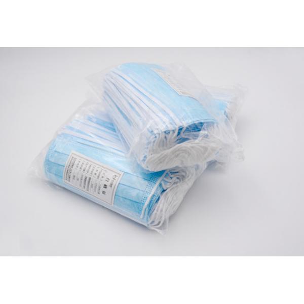 Surgical Disposable Non Woven Mask 3 Ply Breathable Blue Color Easy Degradation
