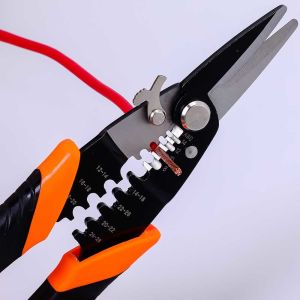 219mm Precision Cutting Combination Shears Opening Locking Spring Loaded Wire