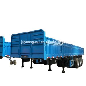 3 Axles Flatbed Dropside Side Wall Open Lorry Semi-Trailer for Bulk Cargo