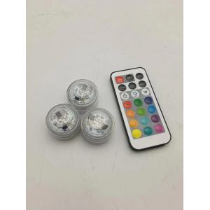 Outdoor Waterproof LED Pool Light RGB Remote Tea Lights LED 3pcs RGB2835