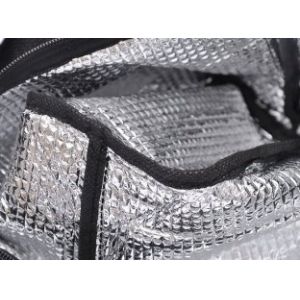 Sparkling Insulated Cooler Lunch Bag with Silver Wire